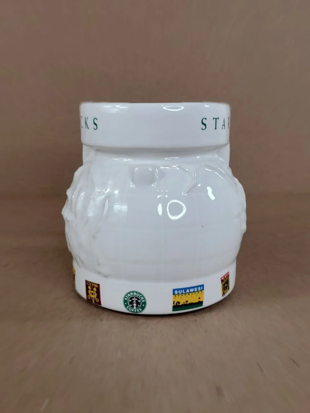 Starbucks Coffee Around the World Vintage 1990s Earth Globe Travel Mug NO Lid